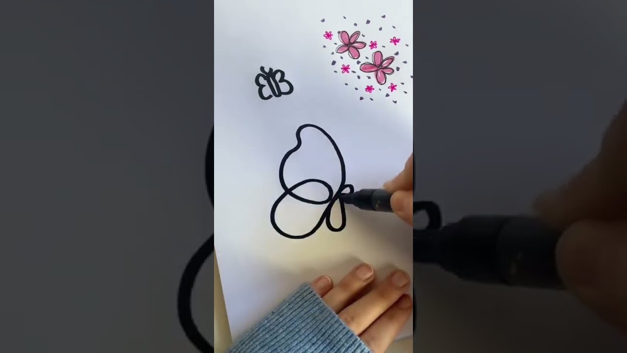So einfach einen Schmetterling 🦋 zeichnen / Lineart 🌼 Tattooidee