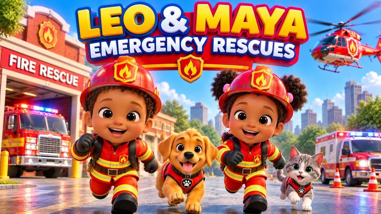 Emergency Rescue Mission | Leo & Maya Save a Puppy! 🐶| Fire Truck Adventures for Kids