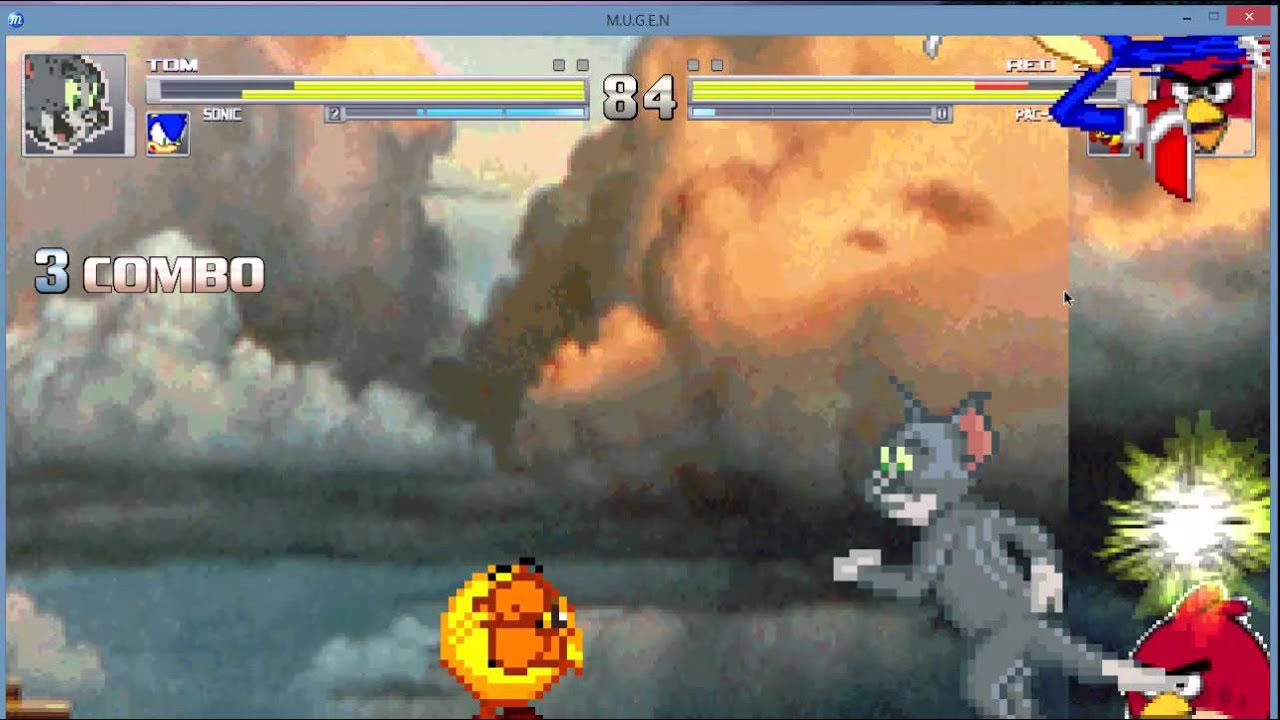 M.U.G.E.N - Tom and Sonic vs. Red and Pac-Man