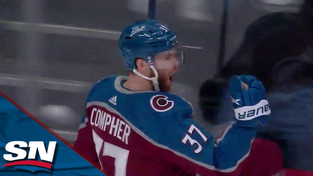 J.T. Compher Takes Feed From Alex Newhook And Buries Wrist Shot