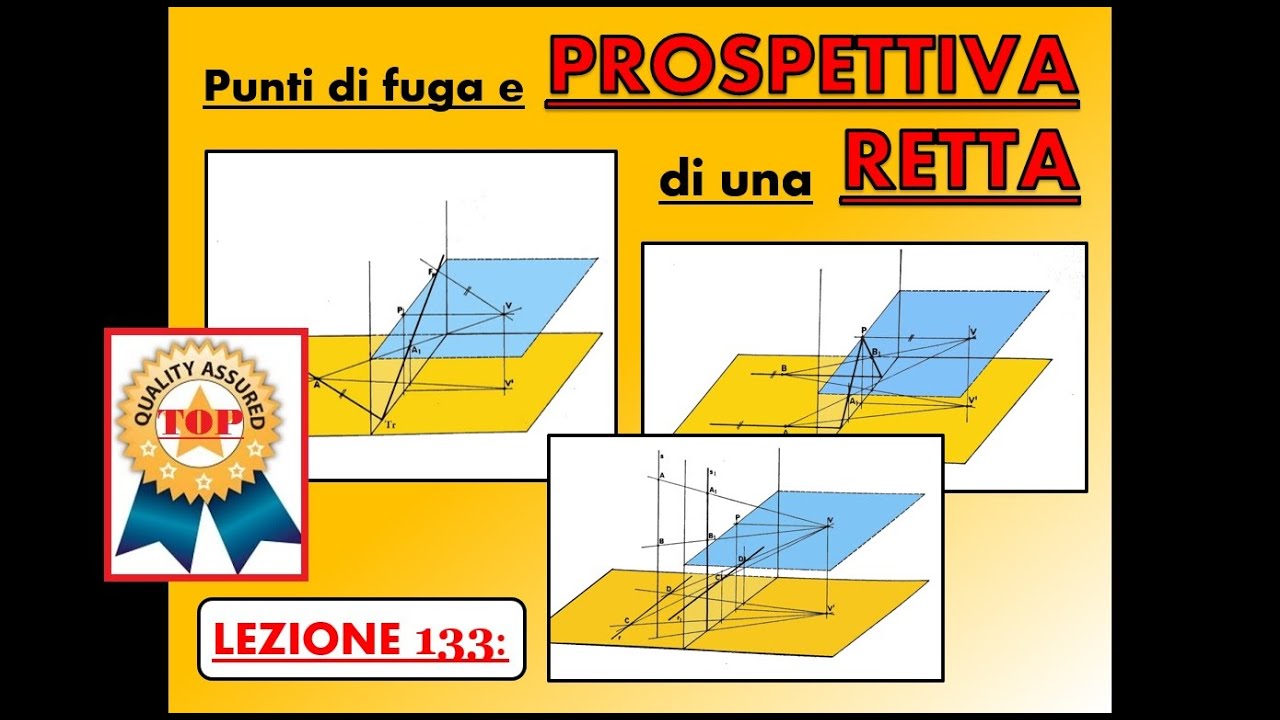Disegno Tecnico (Lez. 133) - Punti di fuga e prospettiva di una retta.
