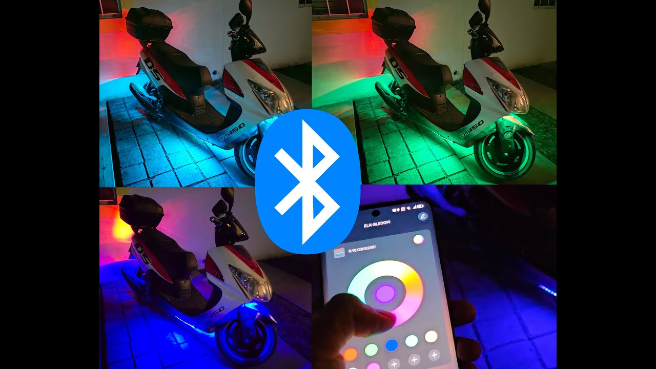 Instalación de Tira led RGB Bluetooth para moto
