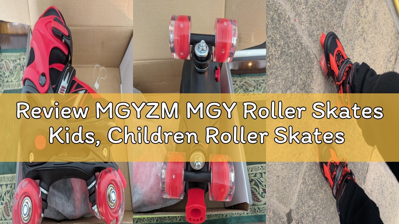 Review MGYZM MGY Roller Skates Kids, Children Roller Skates with All Wheels Lighting Up, Adjustable