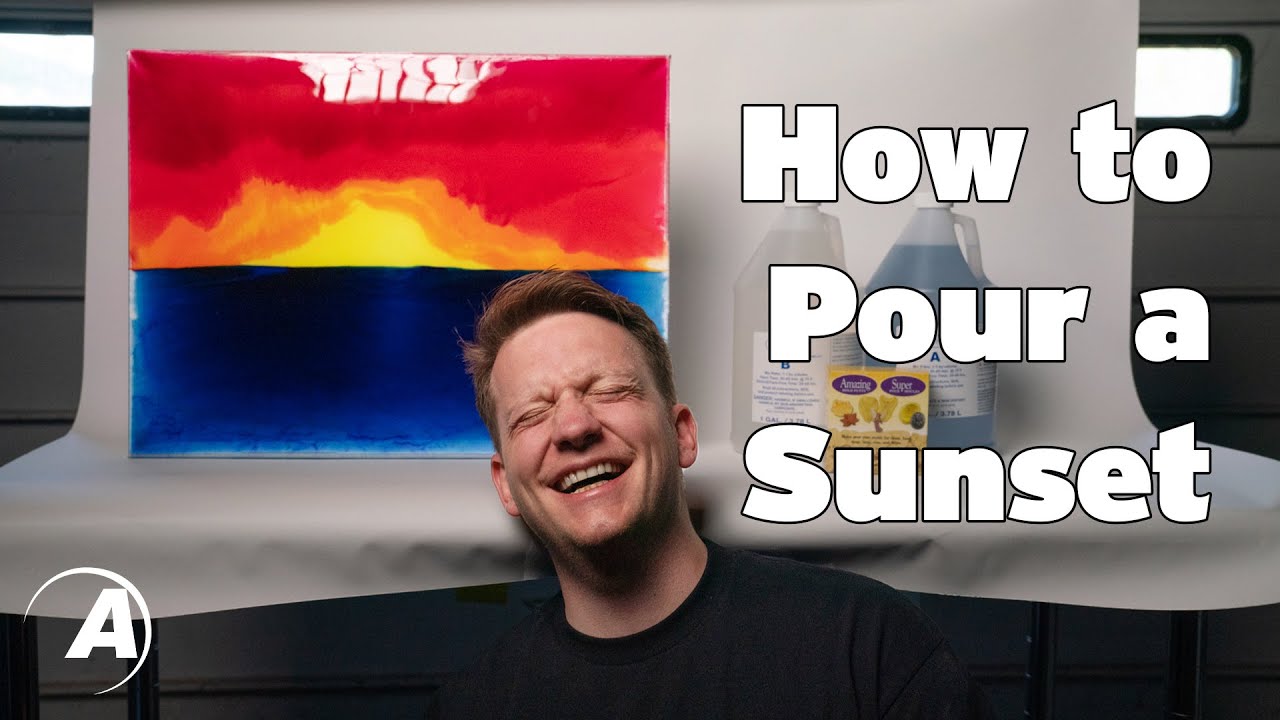 Sunset Epoxy Canvas Art w/ Amazing Mold Putty | Alumilite