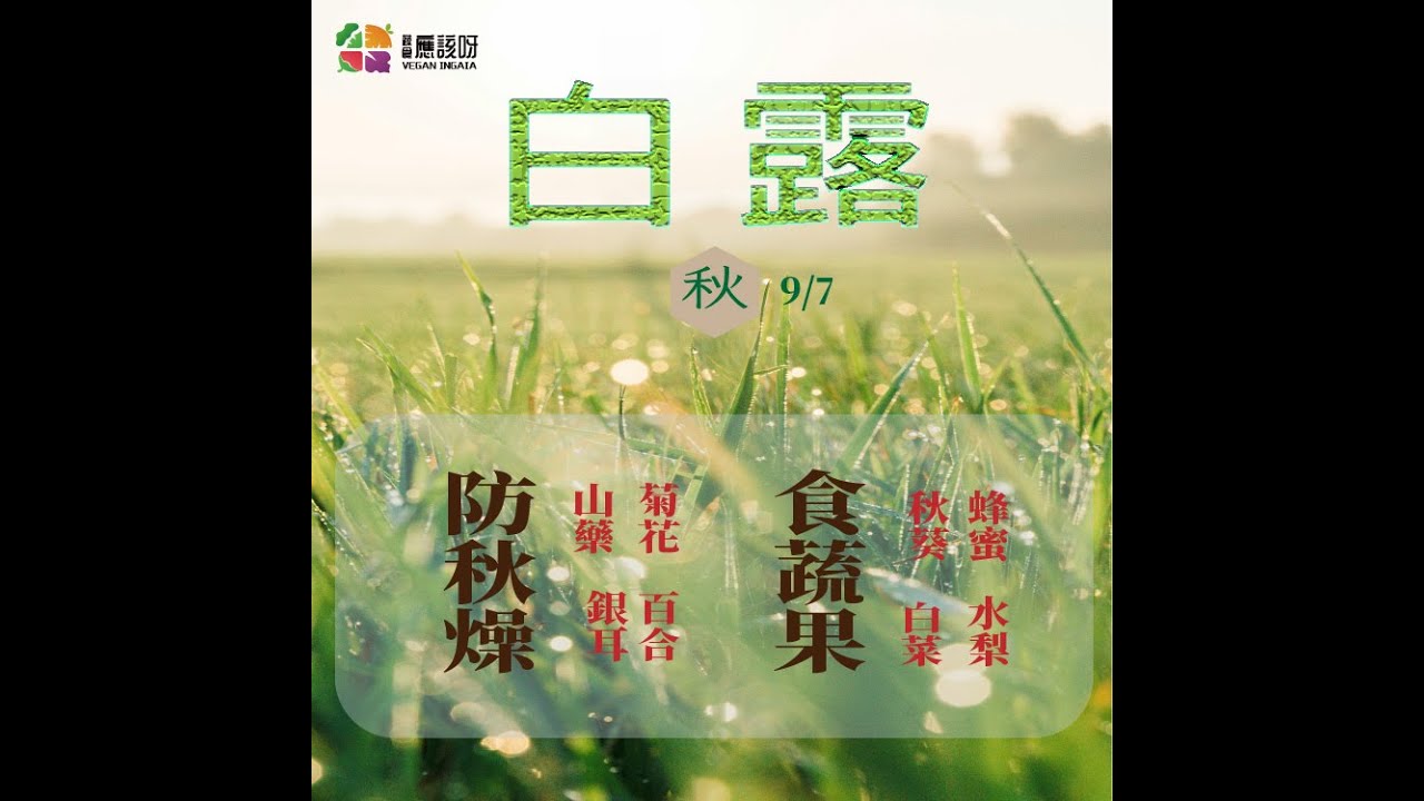 24節氣養生方：白露