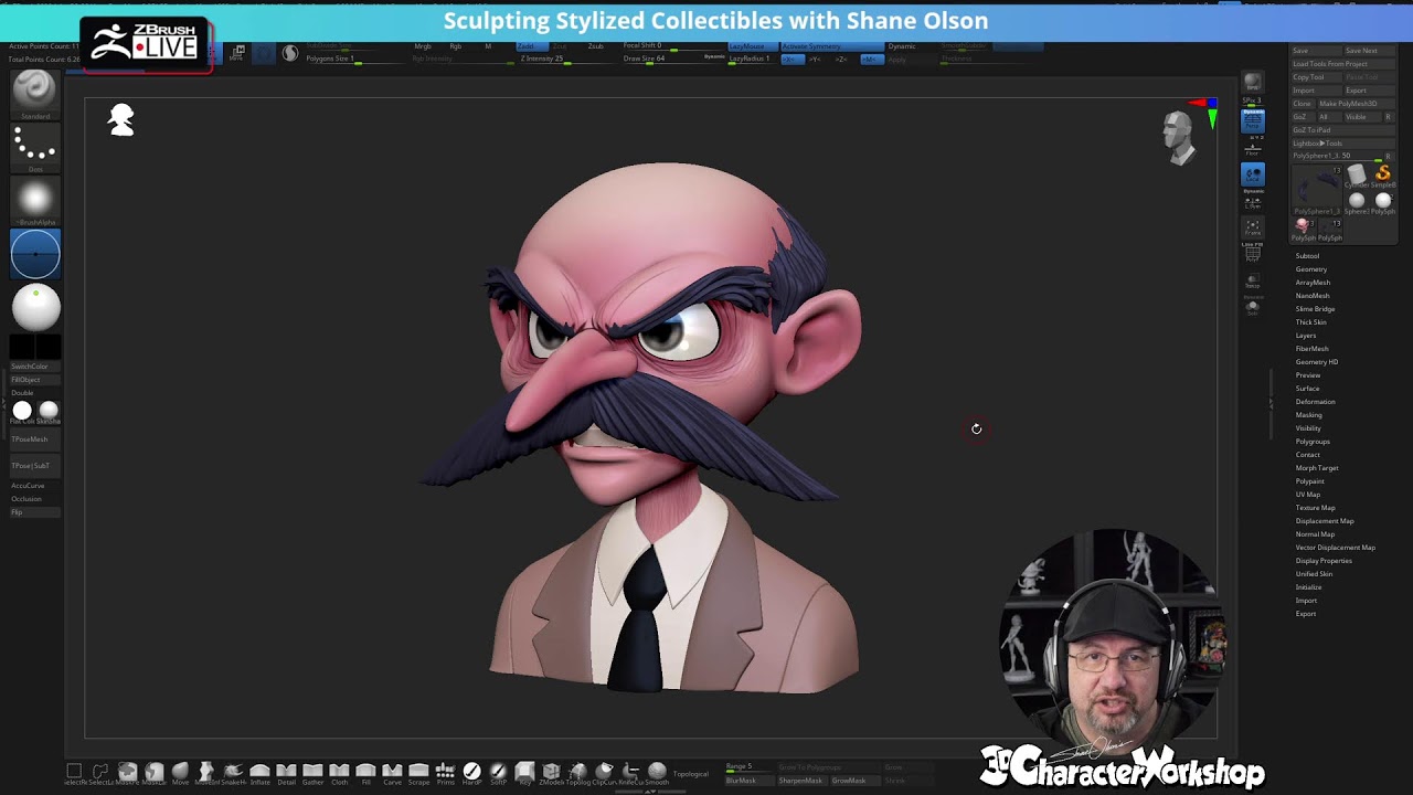 Angry Feller- Stylized ZBrush Sculpt Part 2 | Shane Olson