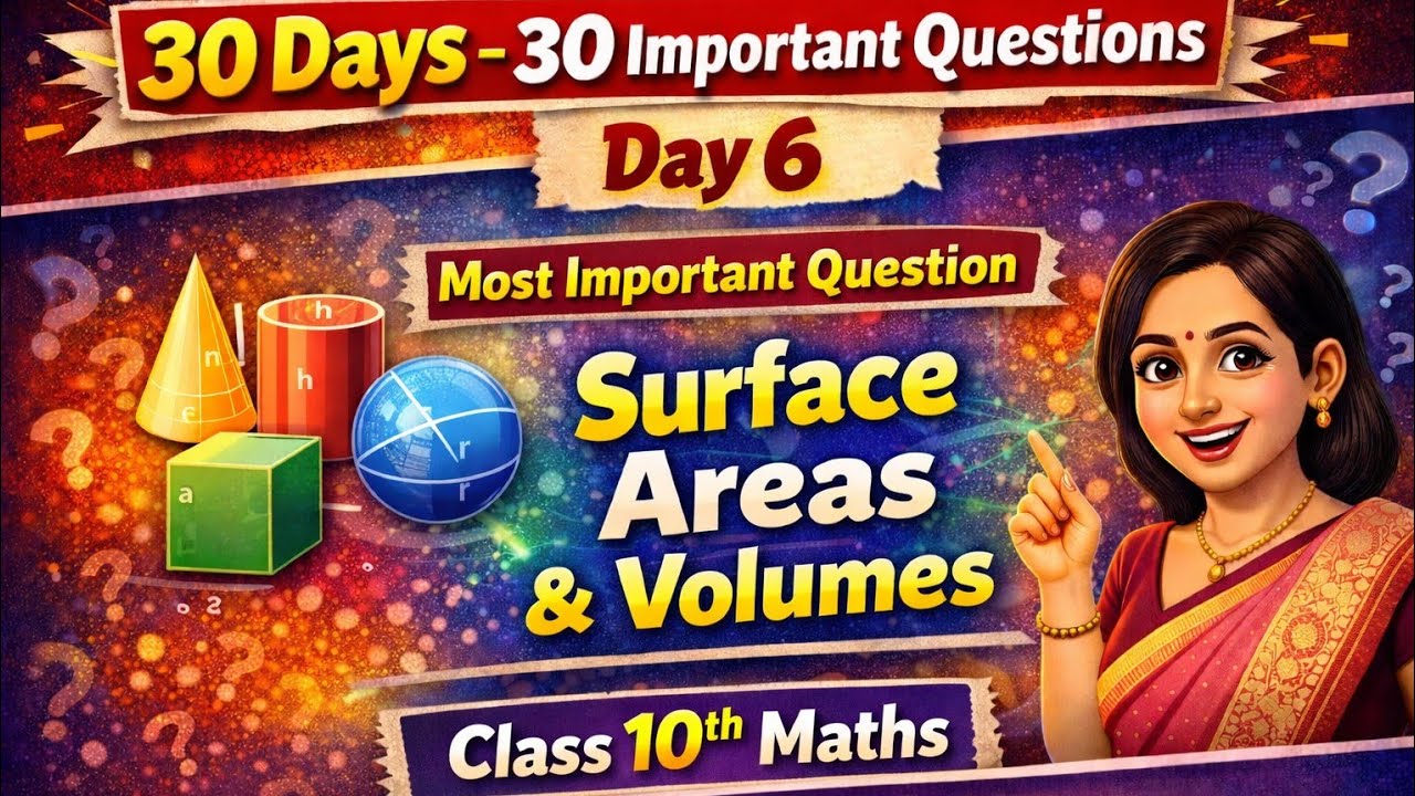Day 6 | Surface Areas & Volumes | Most Important Question |#maths  @babita-deepaktuitionclasse9211 
