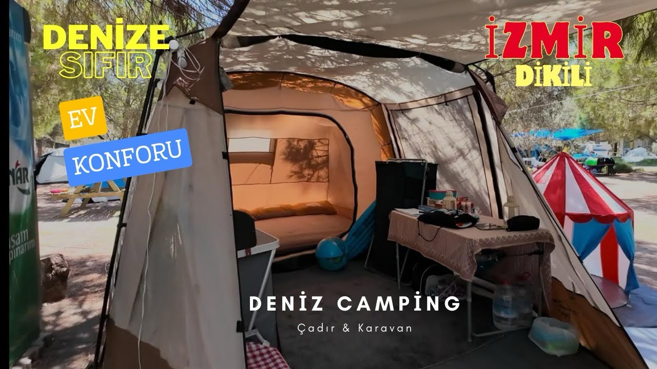 İZMİR | DİKİLİ [ BADEMLİ ] Denize Sıfır, Bol Gölgelikli Deniz Camping - Bölüm 1