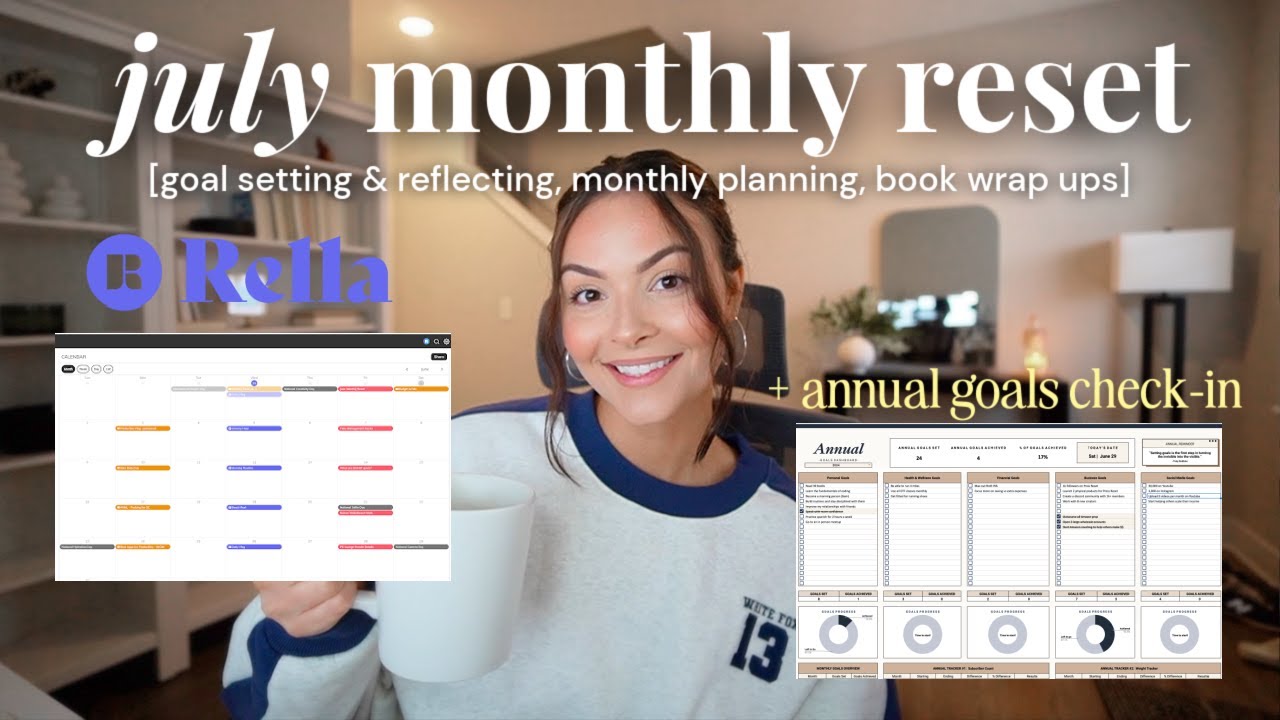 JULY MONTHLY RESET 📚 | annual check-in, july goal setting & reflecting, monthly book wrap up + more