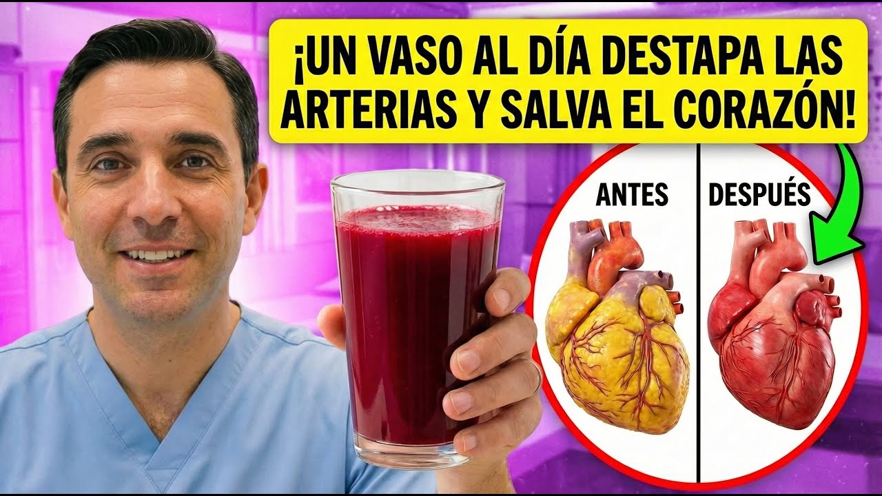 TOMA 1 VASO AL DÍA para Destapar tus Arterias y blindarte contra infartos