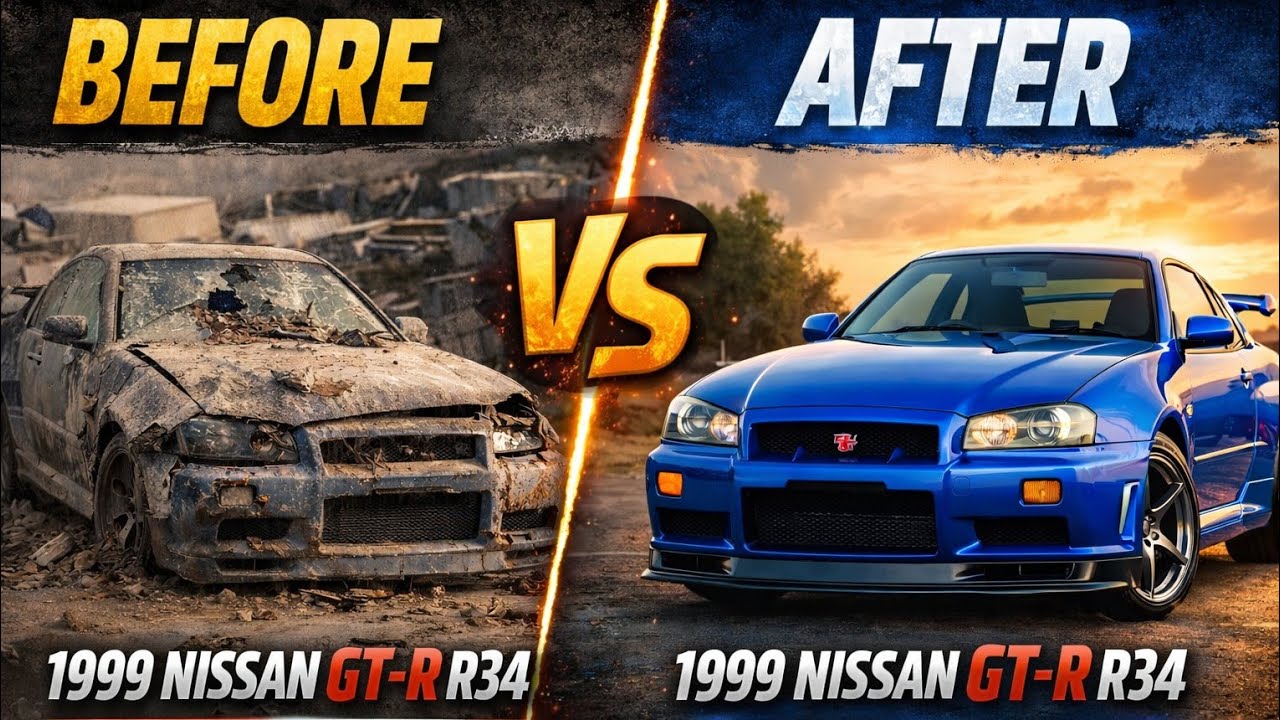 Rusty Nissan GT-R R34 Restoration – From Total Junk to Bayside Blue Beast!