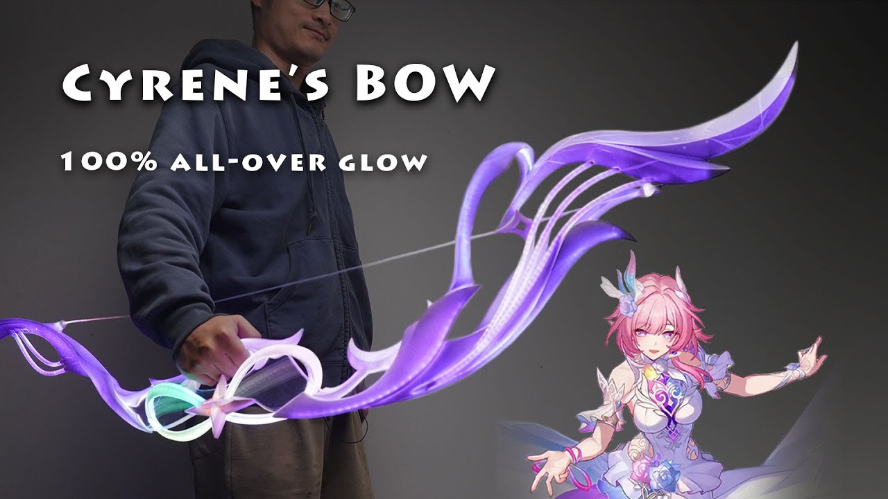 Using 500 LED beads emit lights to Make Cyrene's Bow, 100% body-wide luminescence!