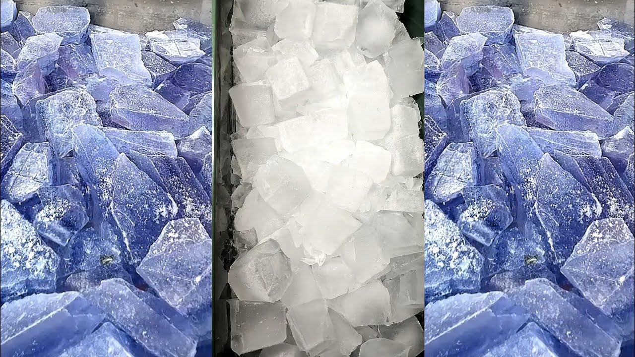 ASMR HARD ICE EATING / CRUSHED ICE. ICE EATING