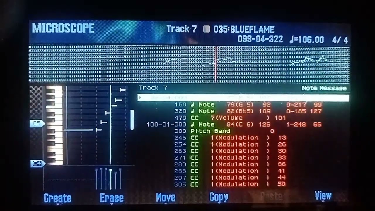Blue flame. Impulse tracker. Roland fa-06