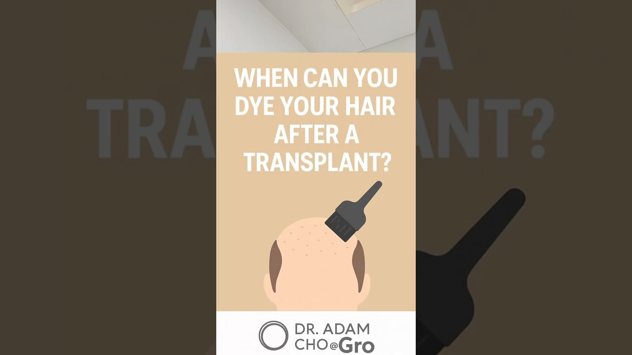 Hair dye after transplant? Safe timeline ⏳ #HairTransplant #HairLoss #FUEHairTransplant #DrAdamCho