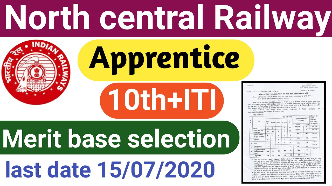 North Central Railway apprentice 10th+ITI 2020 || NCR apprentice online form kese bhare 2020