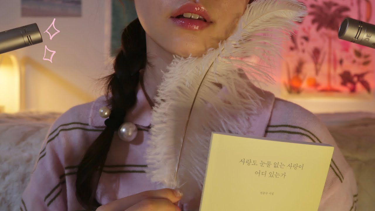 ASMR 💨 초근접 속삭임 + 인어디블 구독자의 시집 읽기 ear to ear whispers inaudible
