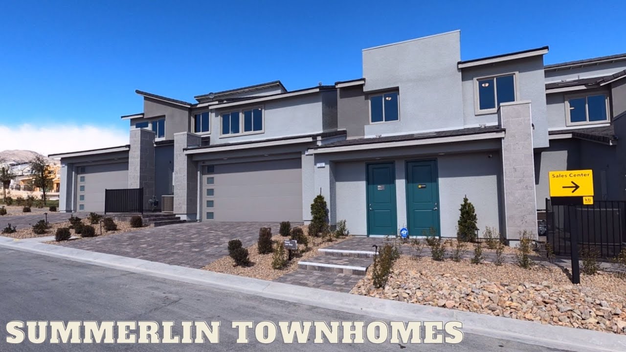 Las Vegas Modern Townhomes For Sale | KB Homes Ascent at Summerlin | Home Tour | $364k+ | 1,860 sf