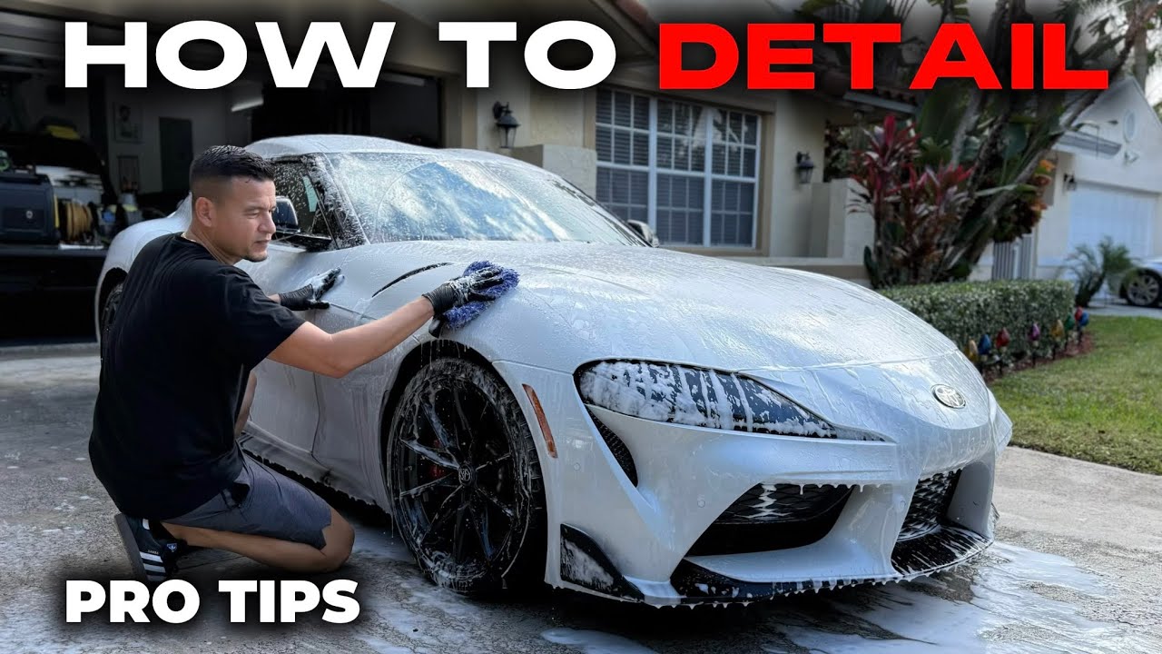 How to Professionally WASH & CLEAN a DIRTY Car - Toyota SUPRA Detail