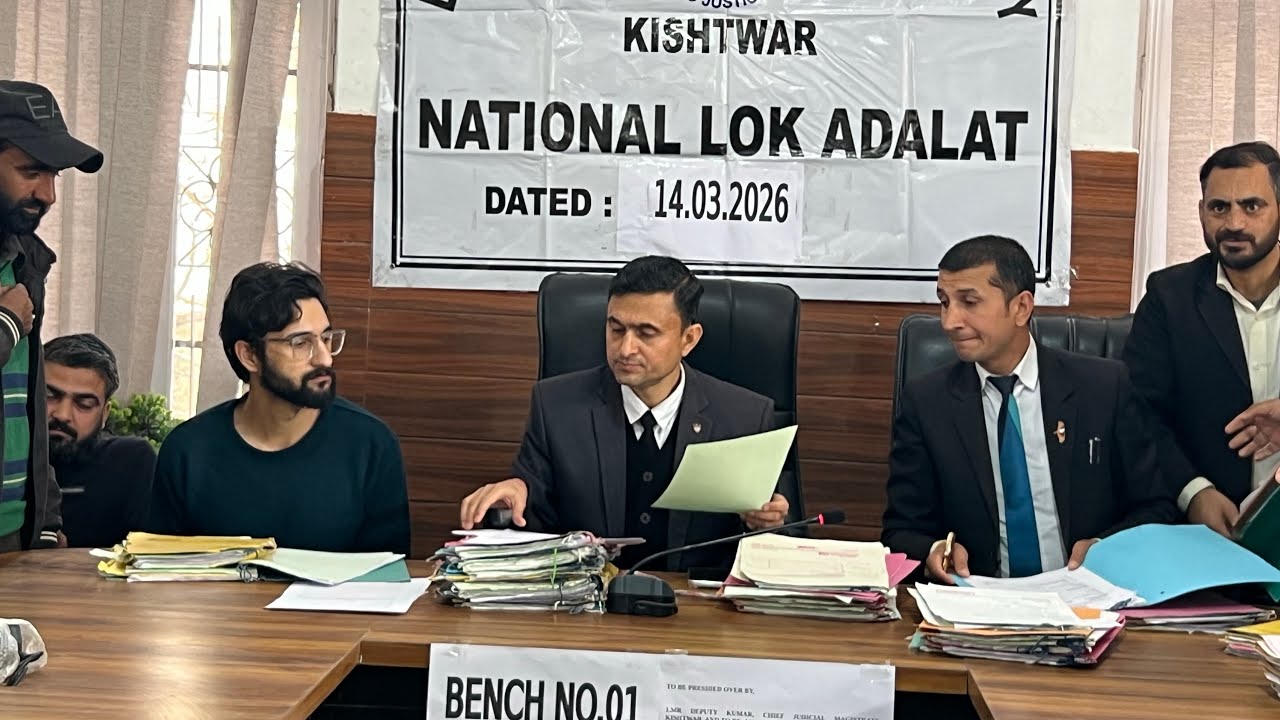 The ongoing National Lok Adalat was held at the District Court Complex, Kishtwar 