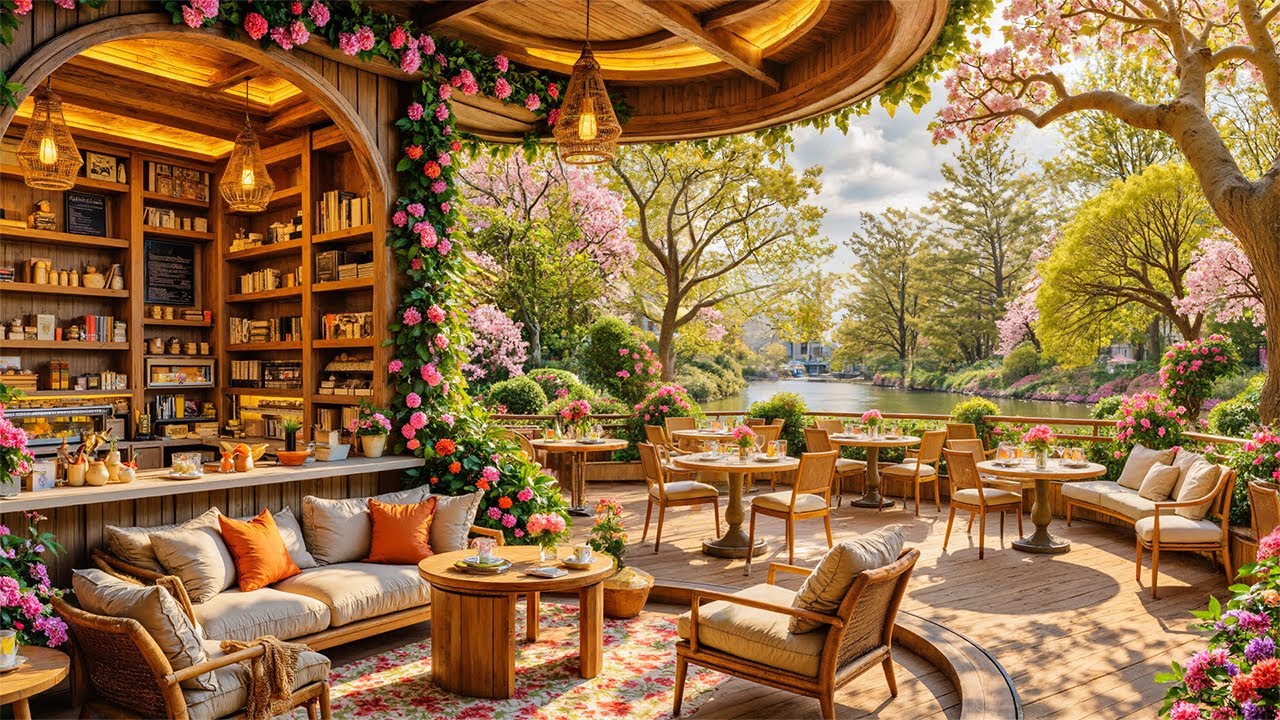 Gentle and Soothing Jazz Music 2026 🌸 Springtime Cafe Atmosphere for Working and Studying