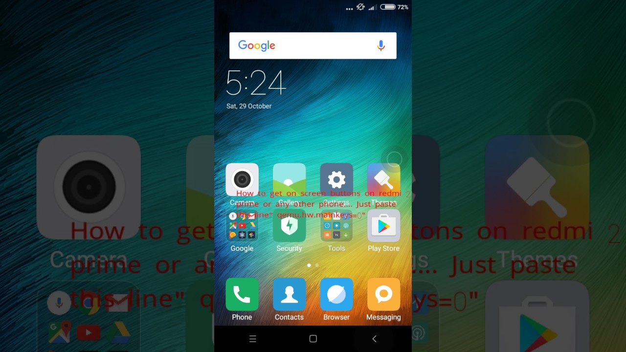 How to get on screen buttons on redmi 2 prime