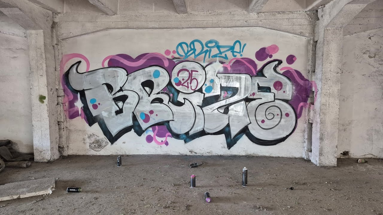 Chrome graffiti on urbex - BRIZE
