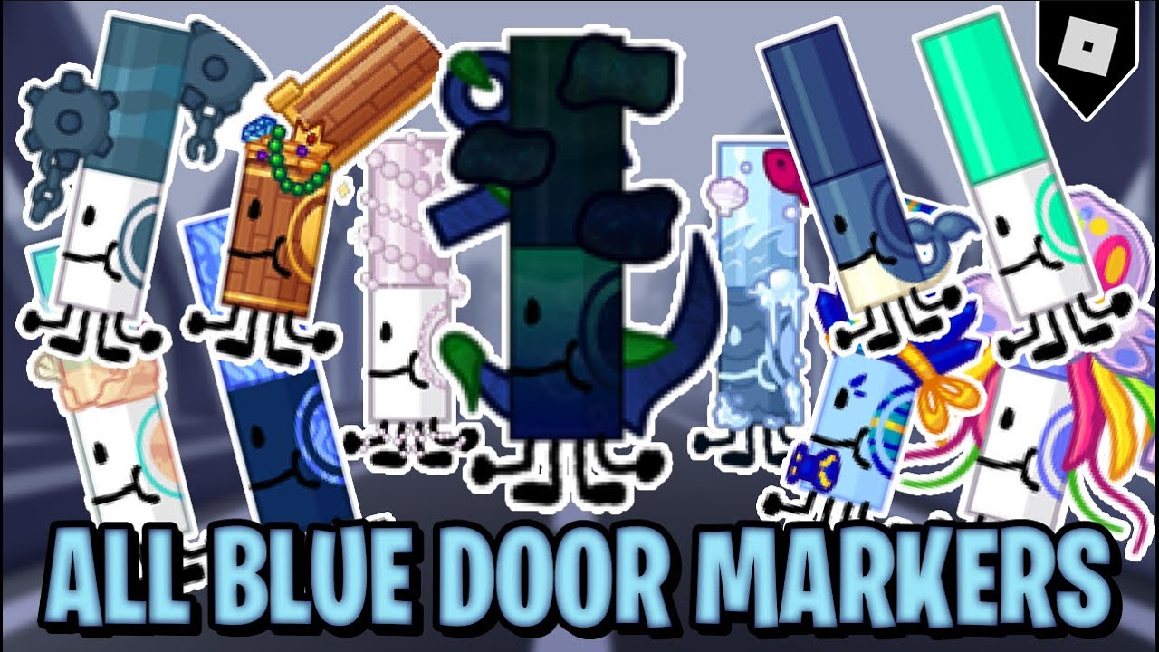 How to get ALL BLUE DOOR MARKERS + BADGES in FIND THE MARKERS || Roblox