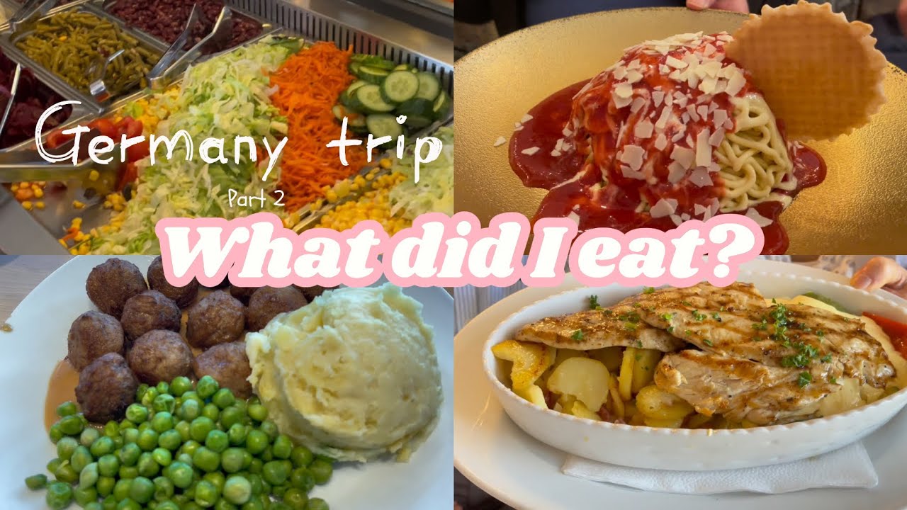 What did I eat during Germany trip? | Germany trip Part 2 | Spaghetti Ice Cream, Schnitzel, bún bò..