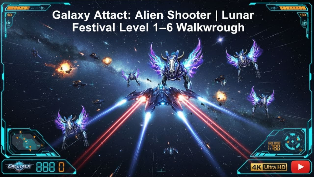 Galaxy Attack: Alien Shooter | Lunar Festival Level 1-6 Walkthrough