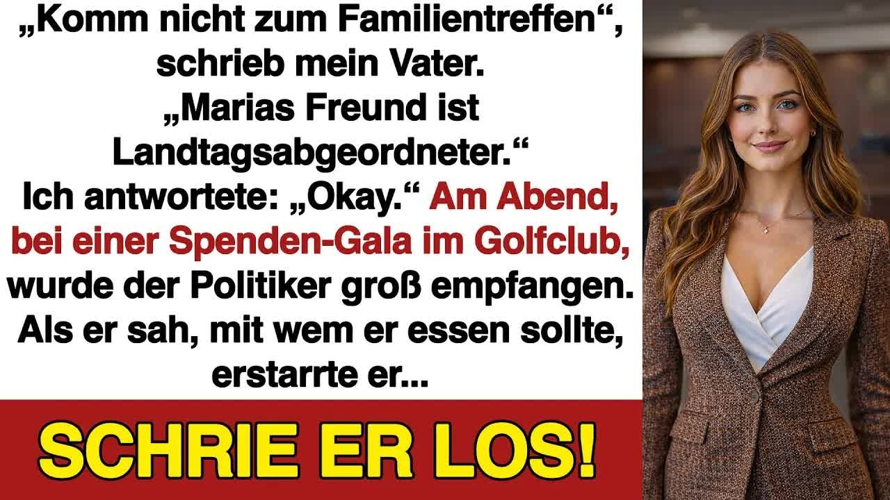 Papa schrieb： „Bleib weg, ihr Freund ist Senator!“ … bis sie bei mir saßen!