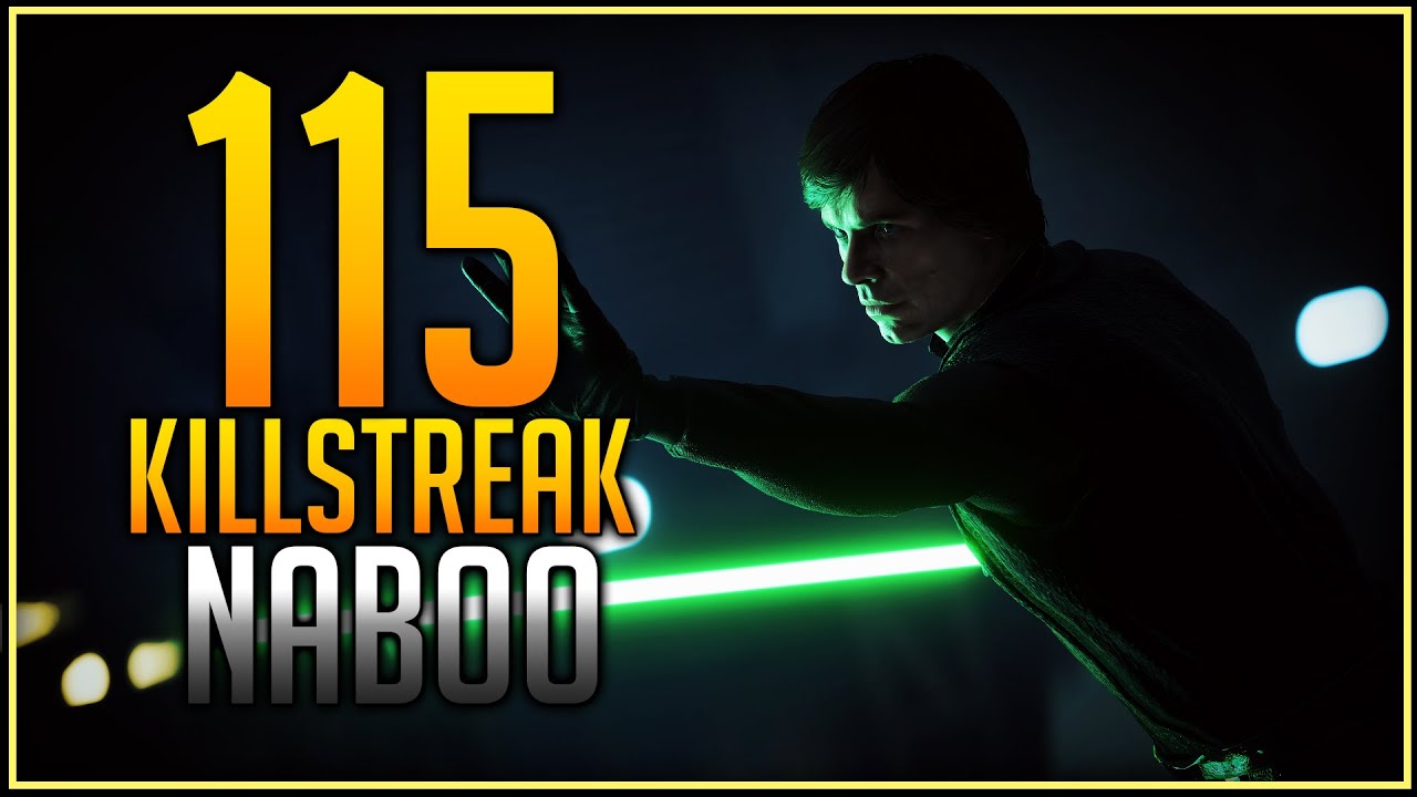Star Wars Battlefront 2 Luke Skywalker 115 Killstreak Gameplay (Naboo)