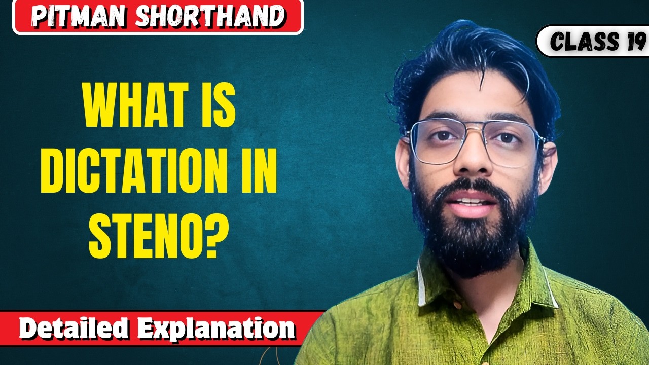 Pitman Shorthand Chapter 10 | What is Dictation in Steno | Dictation at 40, 50 and 60 WPM