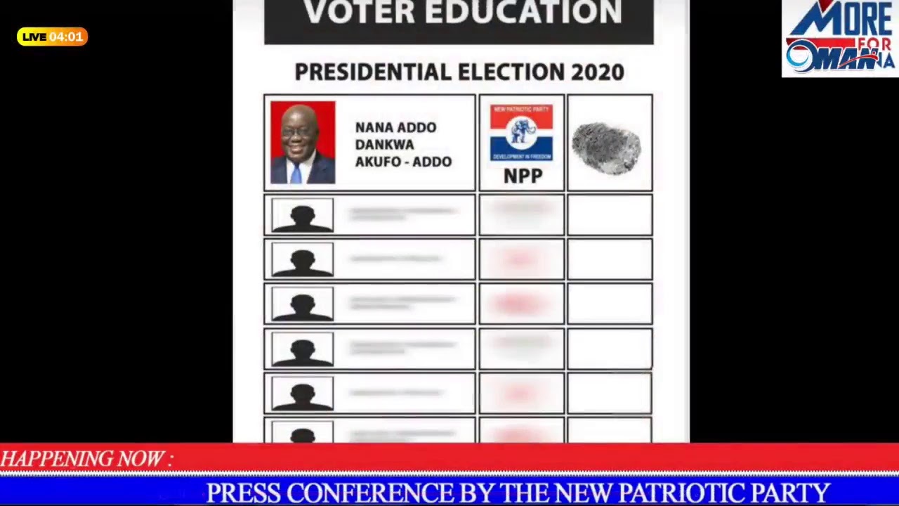 Press Conference by the New Patriotic Party's Headquarters