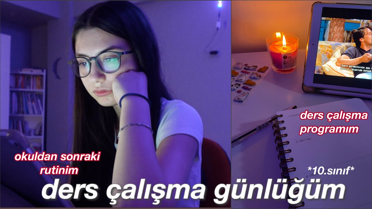 ders çalışma günlüğüm + okul sonrası rutinim