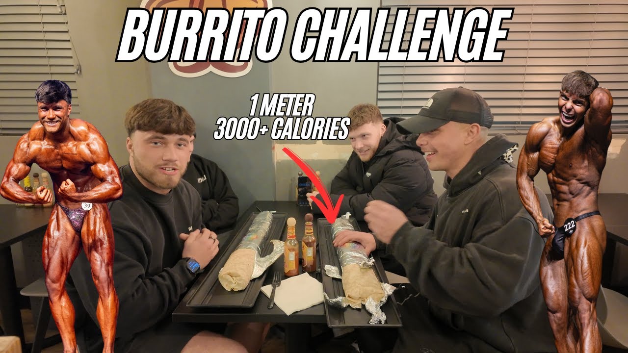 BODYBUILDERS VS 1 METER BURRITO *FOOD CHALLENGE*