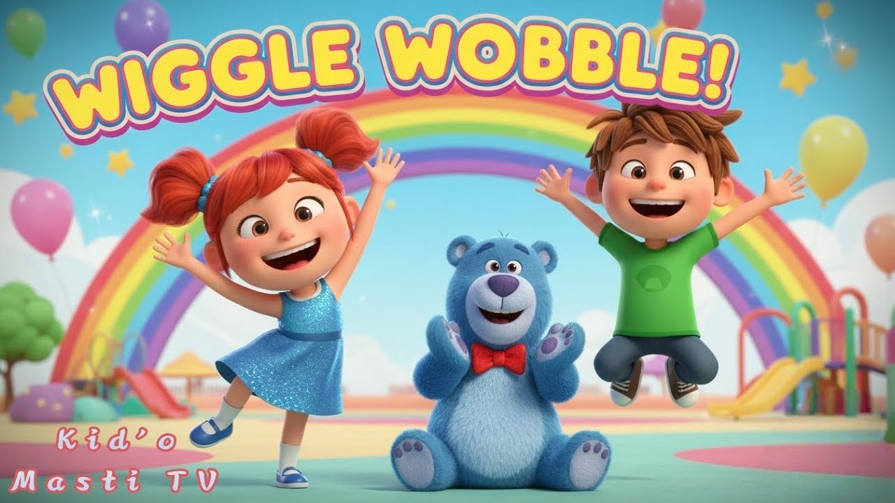 Wiggle Wobble 🐻👧👦 | Baby Dance & Action Song | Kids Cartoon Music