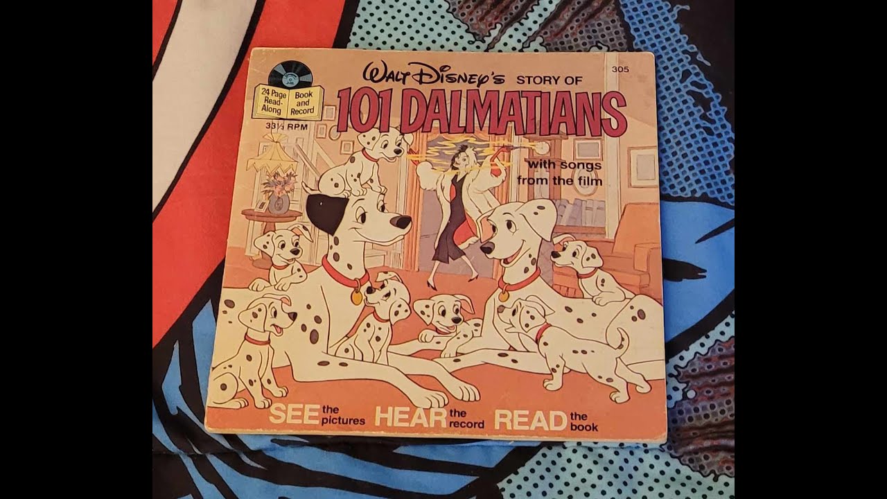 96 серия Disney 101 далматинец 1982 года книга на запись