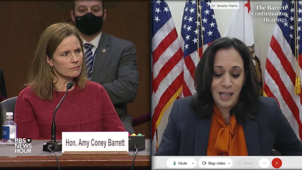 WATCH: Harris urges senators not to 'pretend' they don't know Barrett's view on Roe v. Wade