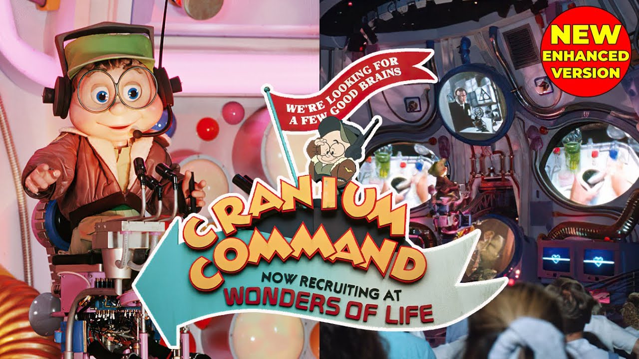 Cranium Command Full Main Attraction | EPCOT Center Walt Disney World | NEW AI Enhanced & Remastered