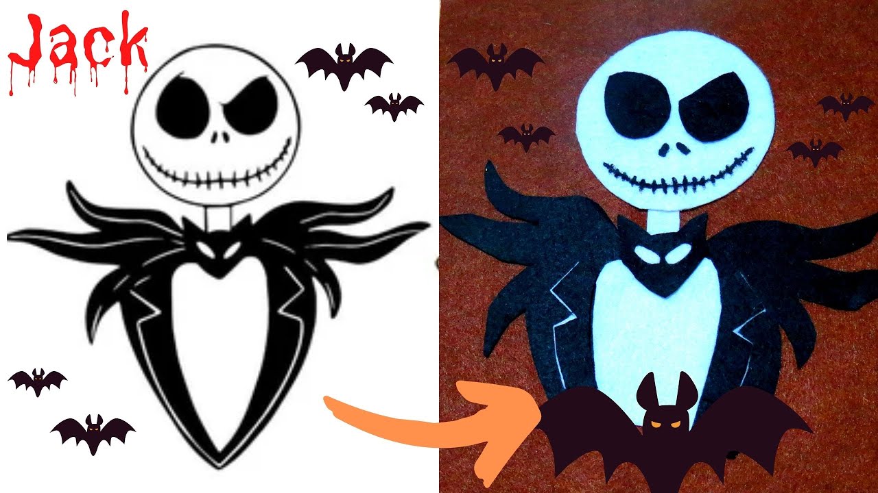 Jack Skellington de FIELTRO. *muy FACIL* #HALLOWEEN
