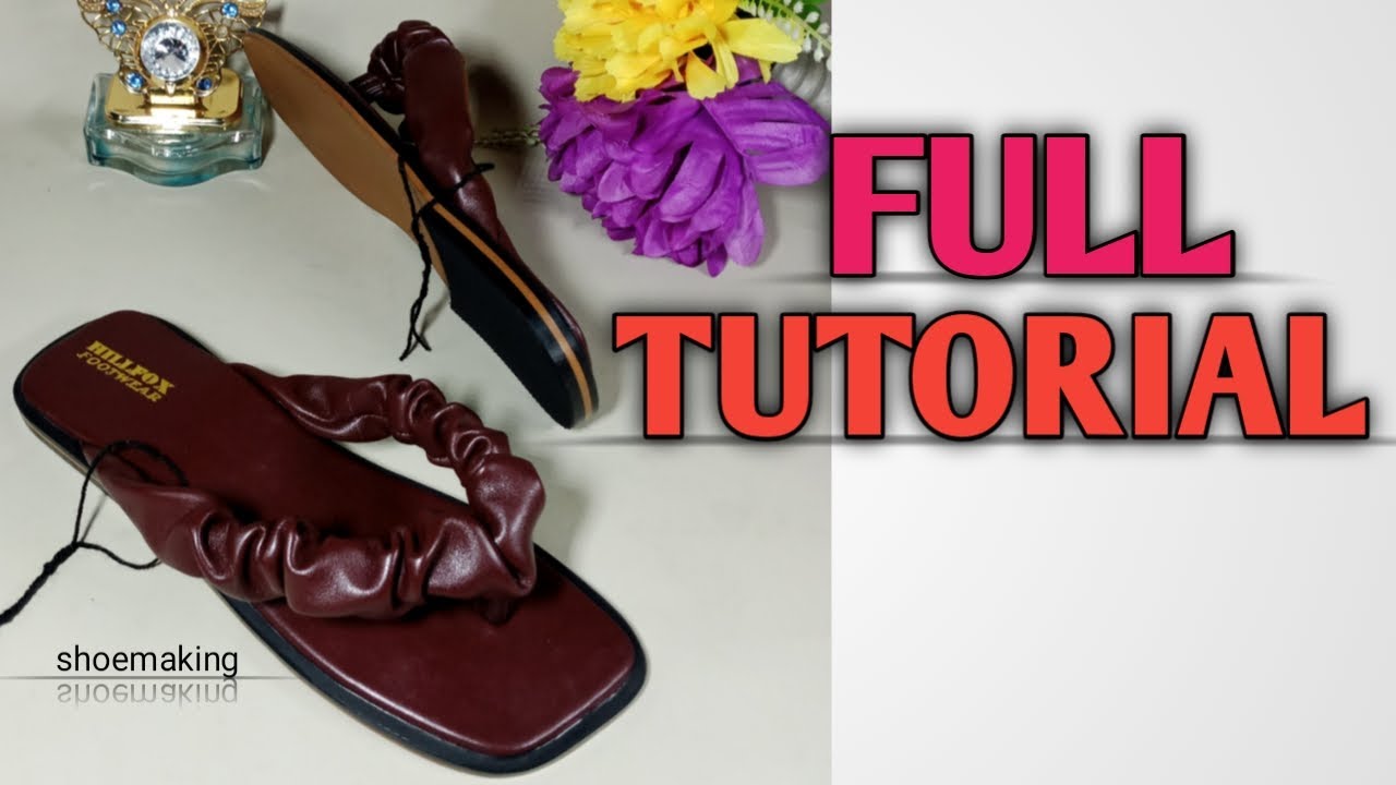 How to make this ladies trendy slide slippers #shoemaking #beginners