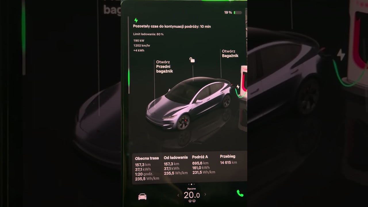 Model 3 performance , trasa  Malbork-Siegburg supercharge trip 