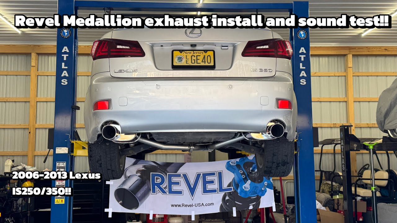 Revel Medallion (Tanabe) exhaust install and sound test Lexus IS250/350!!!!