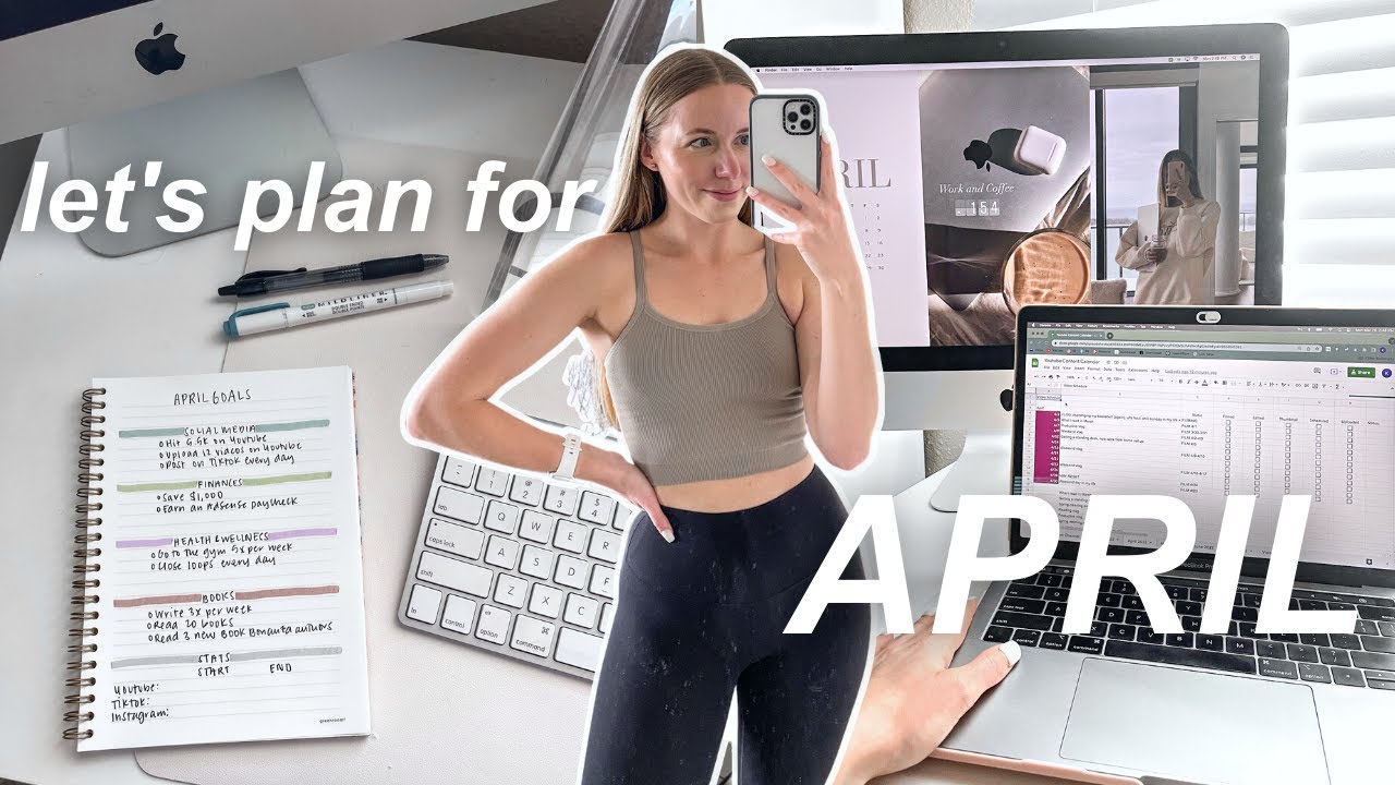 APRIL RESET: monthly reset routine, april goals, cleaning, content planning, finances + more!