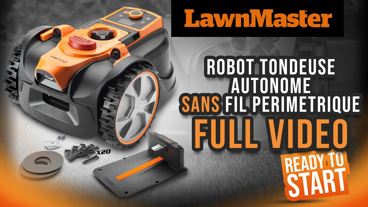 AMB SERIE 16 - ROBOT  TONDEUSE AUTONOME SANS FIL PERIMETRIQUE - LAWNMASTER - FULL VIDEO FR