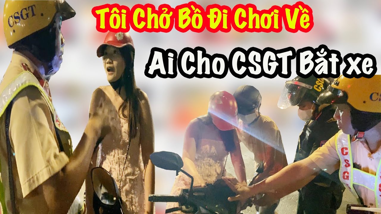 CSGT Bàn Cờ Chặn Bắt Cô Gái Phóng Xe Bạt Mạng Chở Bồ Đi Chơi Về Khuya