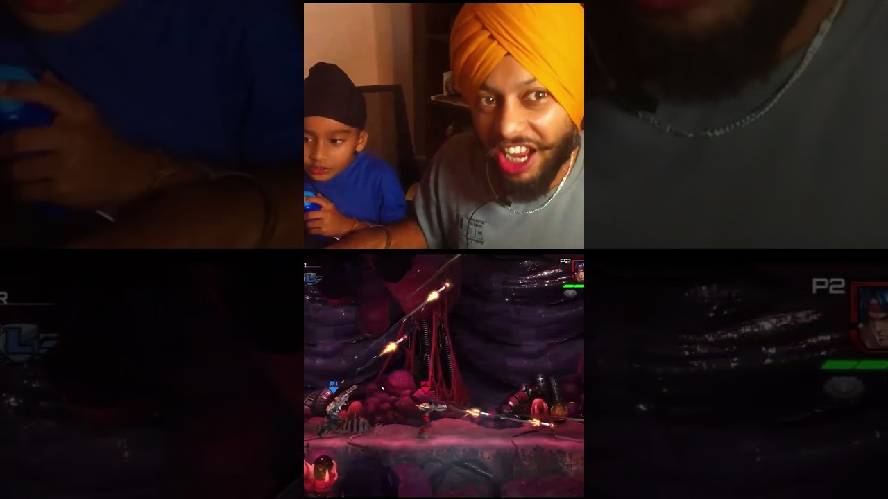 Contra 7 & 8 Speedrun by Pro Gamer Rabnoor & Dad 🔥 | Ultimate Duo Gameplay #shortsfeed #rabnoor