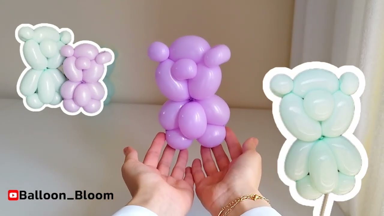 🐻 BALLOON ANIMALS FOR BEGINNERS 🐻  balloon bear 🤗 - How to make balloon animals
