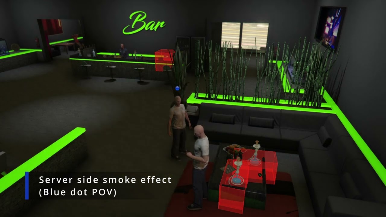 [QB-Core] FiveM Hookah script, Early Alpha, Server side smoke showcase